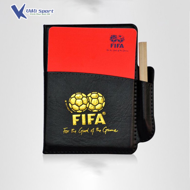 Thẻ Trọng tài FiFa, Thẻ Đỏ Thẻ Vàng, Kèm Bút Chì Và Sổ - ViKi Sport
