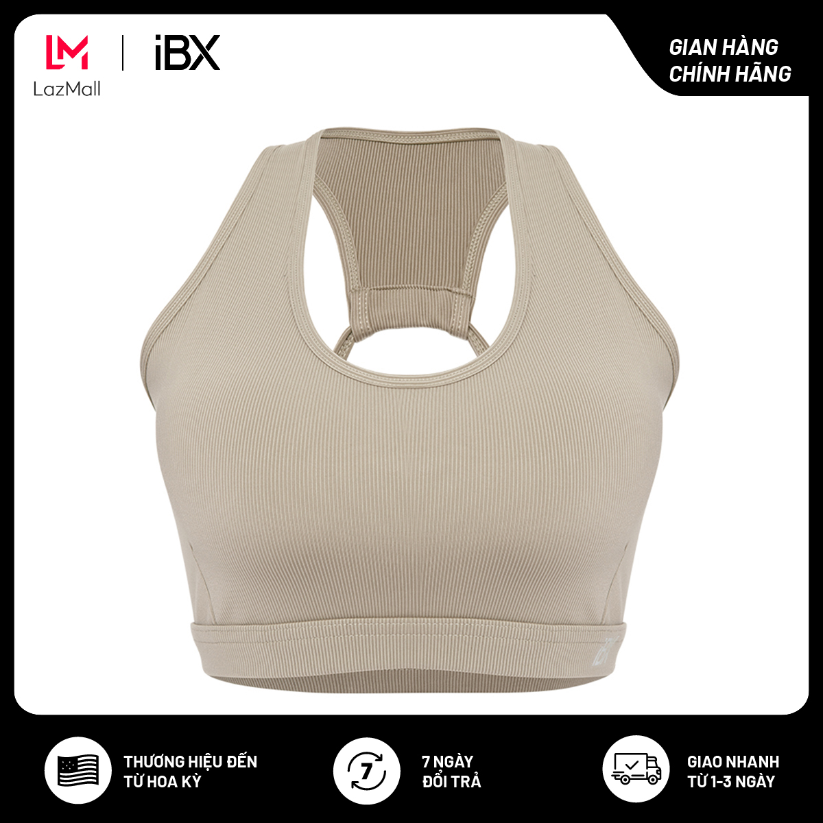 [Tặng mút đệm] Áo ngực nữ thể thao tập Yoga, Gym dây lưng chéo iBasic IBX129