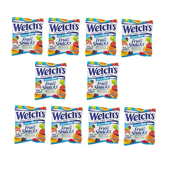 Combo 10 gói Kẹo Dẻo Trái Cây Welch'S Welch’s Mixed Fruit Fruit Snack - Nhập khẩu Mỹ - DATE 11/2021