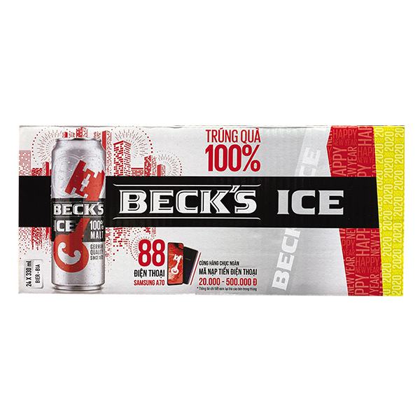 E - Bia Beck's Ice Thùng 24 Lon 330Ml