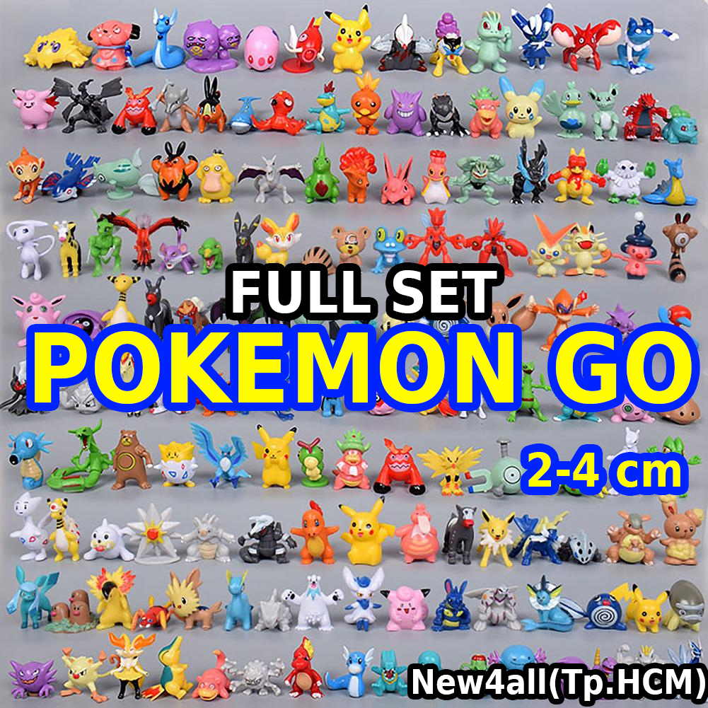 [HCM]Bộ đồ chơi mô hình Pokemon 144 con kích thước 2-3 cm nhiều hệ giá rẻ làm sưu tập Anime Manga đồ chơi cho bé - New4all