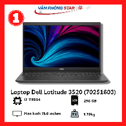Laptop Dell Latitude 3520 (70251603): I3 1115G4, Intel UHD Graphics , Ram 4G, SSD NVMe 256G, Fedora, 15.6”HD - 2907_72219553