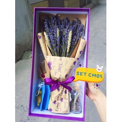 SET HỘP HOA KHÔ MIX LÚA MẠCH - Set Hộp Lavender