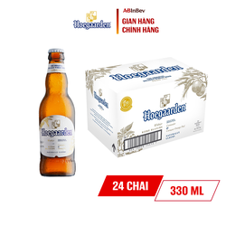 Thùng 24 Chai Hoegaarden White (330ml/ chai) - Bia Bỉ Chính Hiệu Lúa Mỳ - HGWOW330T24