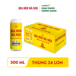 Thùng 24 lon Bia Hơi Hà Nội - HABECO (500ml/lon) - 3657_93961172