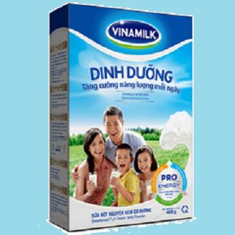 Sữa bột Nguyên kem có đường Vinamilk Dinh Dưỡng - Hộp 400g