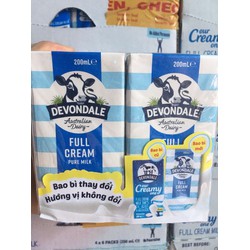 Sữa tươi Devondale nhập từ Úc hộp 200ml thùng 24 hộp - DHDV24