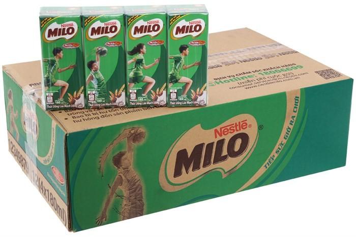 Thùng 48 Hộp Sữa Nestlé MILO Nước (180ml / Hộp)