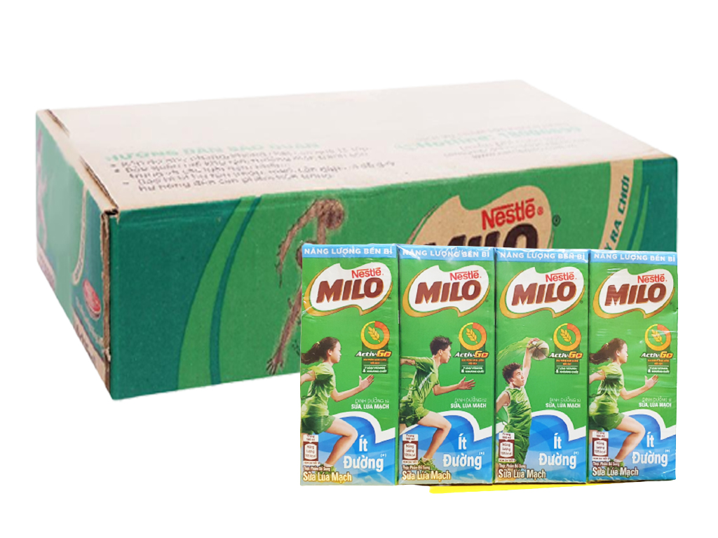 Thùng 48 Hộp Sữa Nestlé Milo Ít Đường (180ml/ Hộp)