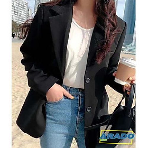 Áo vest blazer nữ kẻ caro linen dày dặn thời trang Hàn Quốc - Tháng Ba