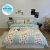 Bộ chăn ga gối Cotton Poly Minh Nhật Cánh hoa xanh, vỏ chăn mền, drap giường và 2 vỏ gối