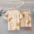 Bộ đồ cho bé trai và gái chất vải lanh cotton thoáng mát áo ngắn tay quần short cho từ 2-6 tuổi mã VABD0160