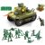 Bộ đồ chơi lắp ráp mô hình xe tăng 159 mảnh ghép và 12 lính bộ binh (xanh lá)