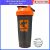 Bình lắc Shaker pha sữa cho người tập GYM hiệu TCSPORTFOOD – Bình nước thể thao Shaker 600 ml – Bình đen nắp cam