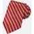 Cà vạt đỏ kẻ trắng vải bóng bản nhỏ 5 cm
