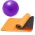 Combo Thảm tập yoga TPE 2 lớp 6mm (Cam) + Bóng tập yoga da trơn (Màu ngẫu nhiên)