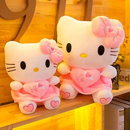 Gấu Bông Mèo Hello Kitty Váy Hồng Kích Thước 30-40-55Cm – So Sánh Giá