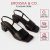 Giày sandal cao gót Erosska thời trang quai ngang phối dây mảnh cao 5cm EB034