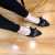 Giày búp bê nữ thời trang mũi nhọn, đế bằng màu đen, chuẩn size 35-40