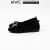 Giày Búp Bê Thời Trang MWC Mũi Vuông Thiết Kế Đính Nơ Nữ Tính Xinh Xắn Màu Đen NUBB- 2255