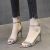 Giày sandal cao gót nữ quai ngang đính đá gót kiểu – Giày nữ gót cao 7cm – Giày cao gót nữ da mềm cao cấp – Linus LN273