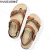 Sandal unisex xỏ ngón da pu nâu handmade